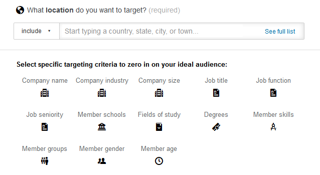 LinkedIn Advertising Targeting