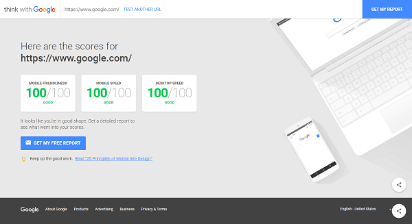 Think with Google Mobile device testing