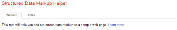 Using Google Structured Data Markup Helper