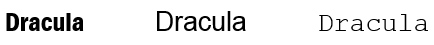 dracula typeface 